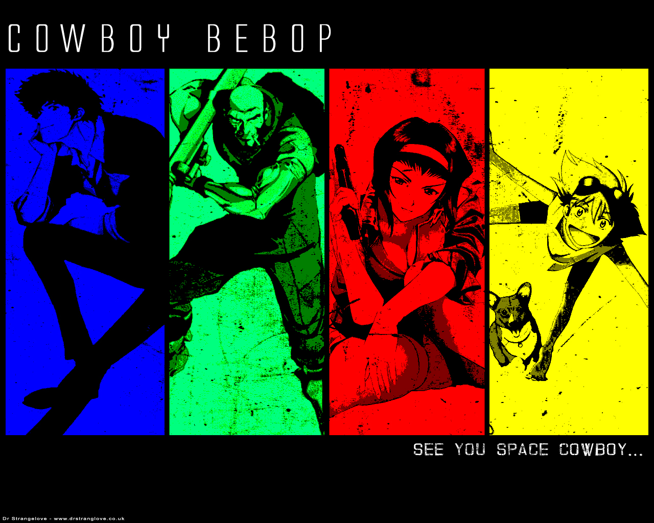 Cowboy Bebop: an anime set in the future, with a sort of sci-fi/western 