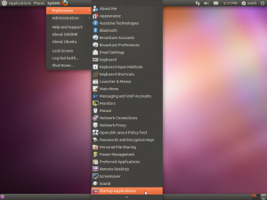 Ubuntu preferences menu - startup applications