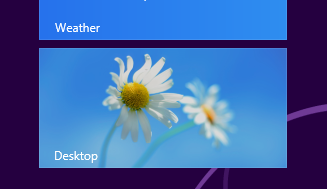 desktop tile shortcut