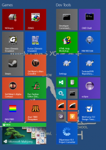 Windows 8.1 Start menu - different tile sizes