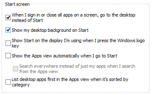 windows 8.1 - new start screen options