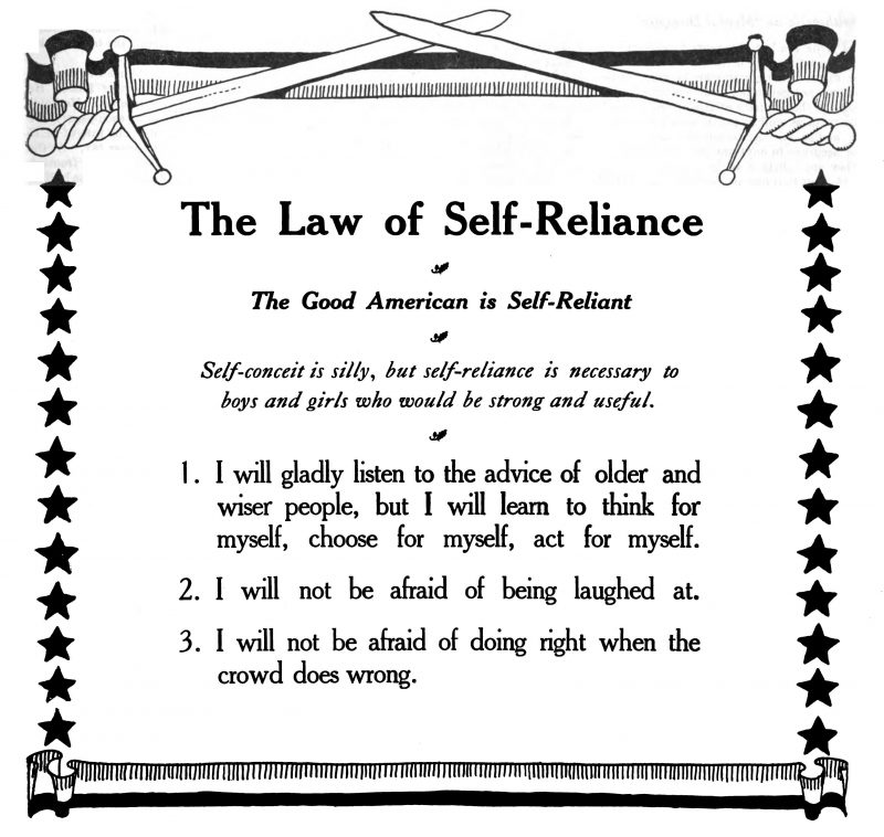 law of self-reliance