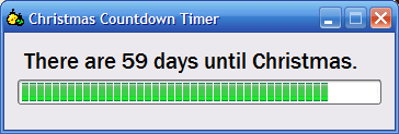 Christmas Countdown window