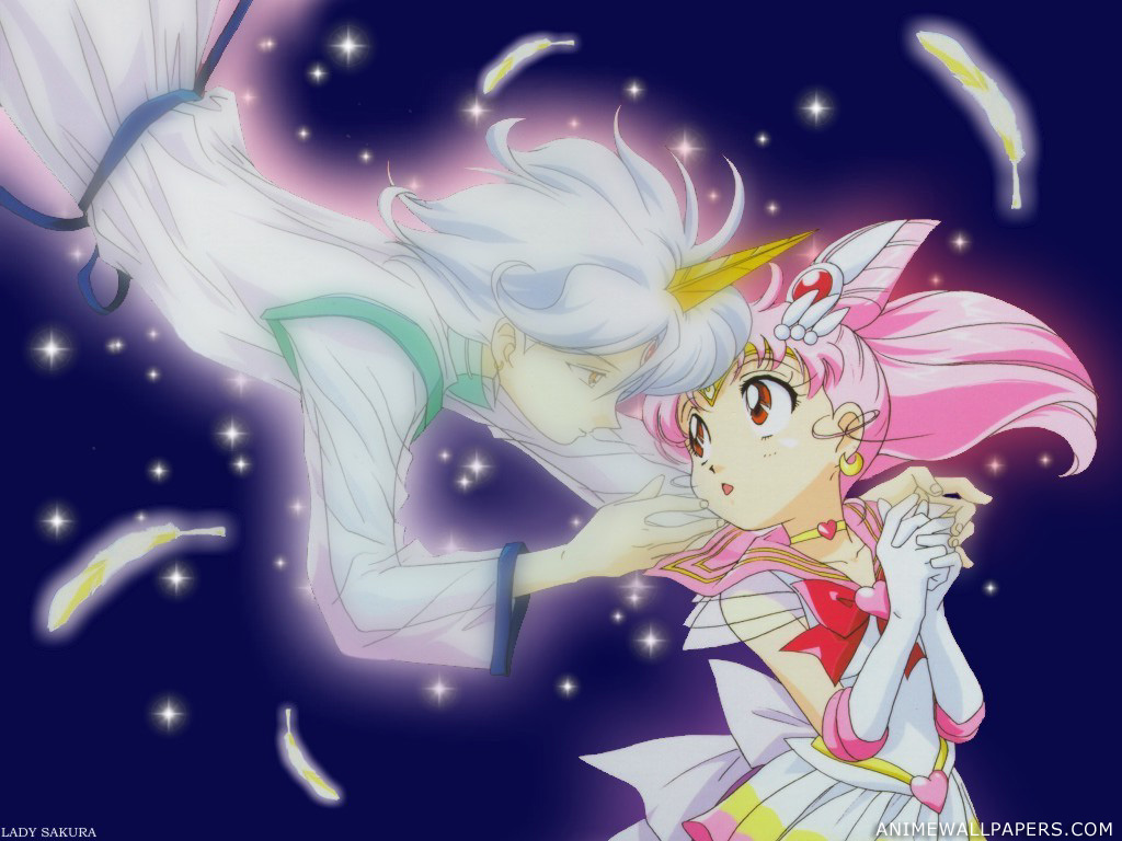 Sailor Mini Moon and Helios.